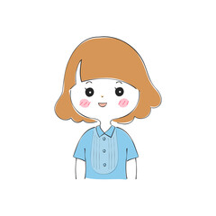 若い女性の表情バリエーション