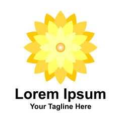 Fototapeta premium yellow flower logo