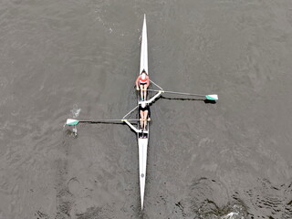 kayak training on the Vistula River in Torun