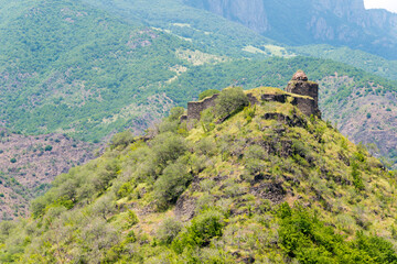 Fototapeta na wymiar Kayan Fortress. a famous Historic site in Alaverdi, Lori, Armenia.