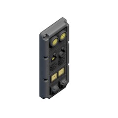 Obraz premium 3D rendering of a switchboard and control block