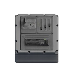 3D rendering of a  switchboard and control block