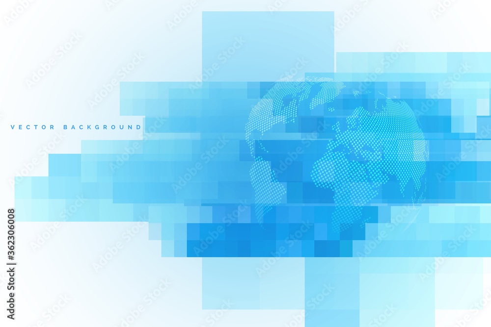 Fototapete global network connection.abstract background technology graphic design. network wireless systems an
