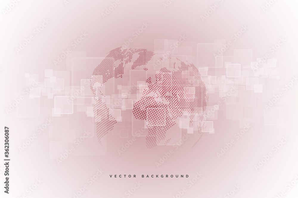 Poster global network connection.abstract background technology graphic design. network wireless systems an