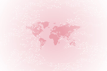 Global network connection.Abstract background technology graphic design. Network wireless systems and internet . Big data .Global network high speed connection data rate technology