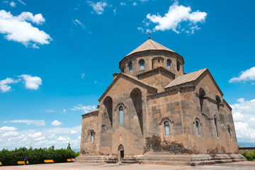 Fototapeta na wymiar Saint Hripsime Church in Echmiatsin, Armenia. It is part of the World Heritage Site-The Cathedral and Churches of Echmiatsin and the Archaeological Site of Zvartnots.