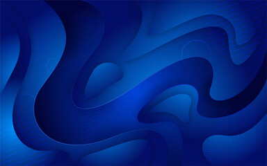 Abstract modern blue dynamic fluid background design. Graphic design template