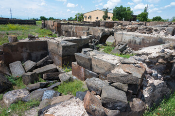 Zvartnots Cathedral in Echmiatsin, Armenia. It is part of the World Heritage Site- The Cathedral and Churches of Echmiatsin and the Archaeological Site of Zvartnots.