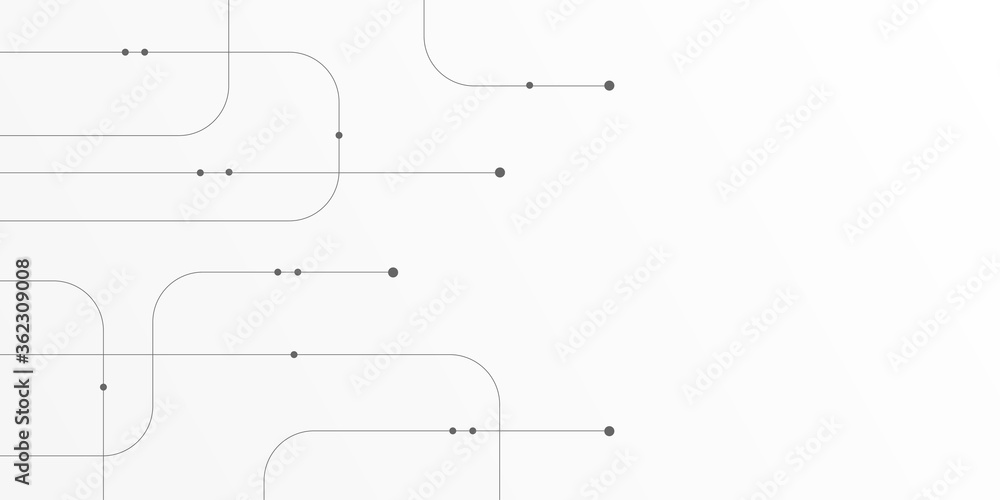 Poster Abstract connect lines and dots.Technology graphic Networkbackground.
