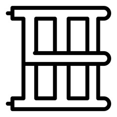 Heated ladder icon. Outline heated ladder vector icon for web design isolated on white background