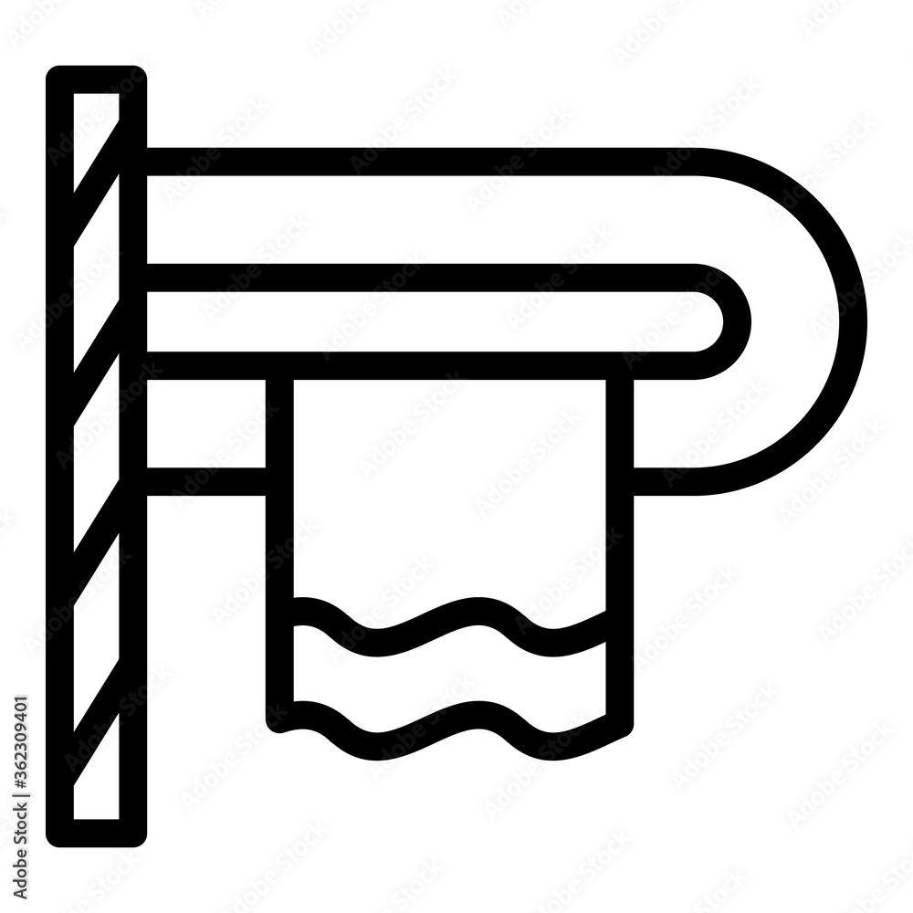 Poster heat towel rail icon. outline heat towel rail vector icon for web design isolated on white backgroun