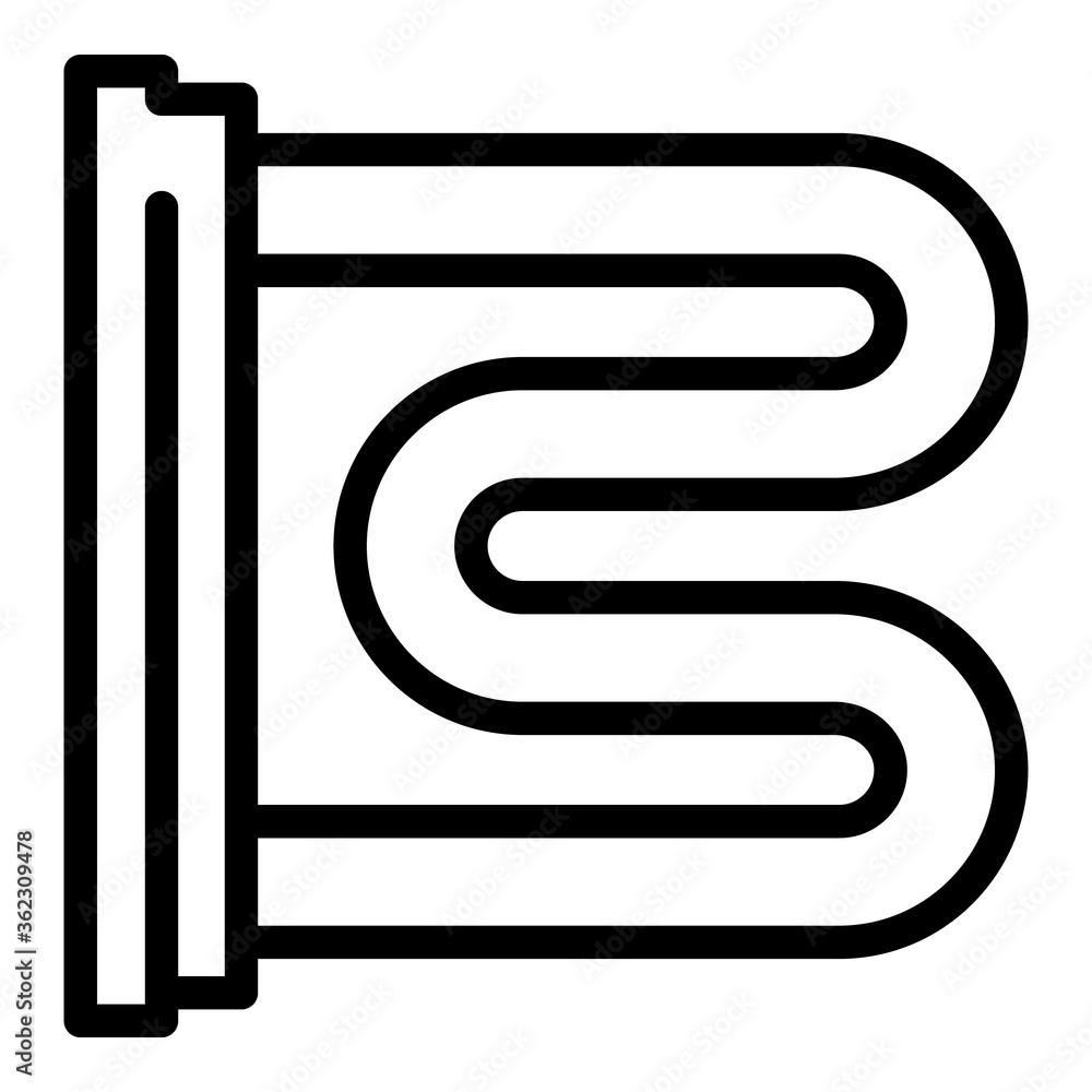Poster towel rail icon. outline towel rail vector icon for web design isolated on white background