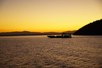 Beautiful sunrise in Thassos , a small beautiful island in Greece 