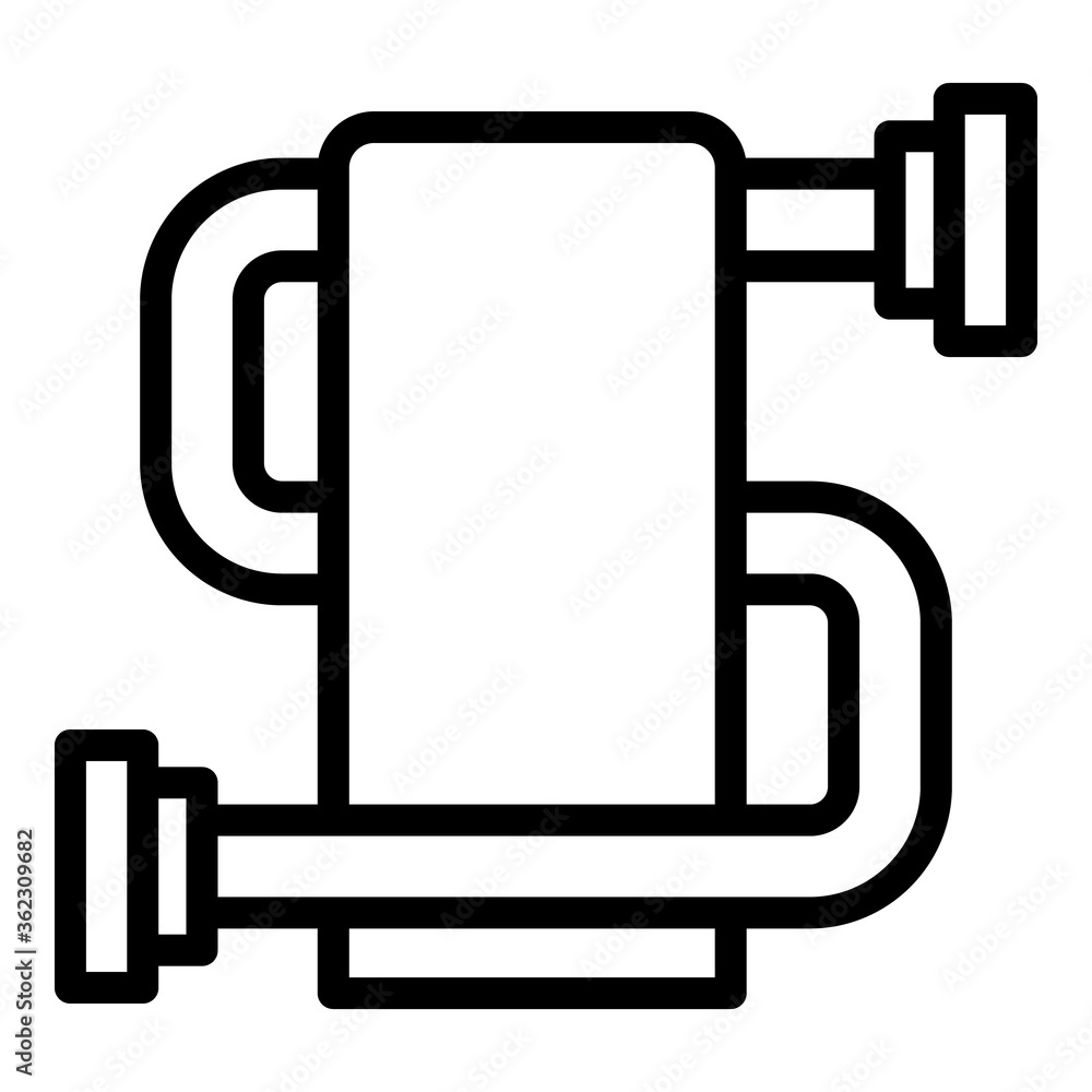 Poster towel rail snake icon. outline towel rail snake vector icon for web design isolated on white backgro