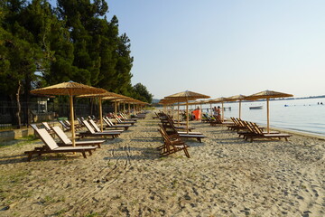 Fototapeta na wymiar Beautiful beaches in Thassos,Greece 