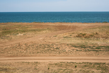 road on the shore of sea