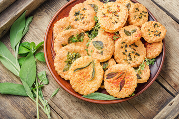 Cookies with spicy herbs