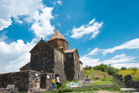 Sevanavank Monastery. a famous Historic site in Sevan, Gegharkunik, Armenia.