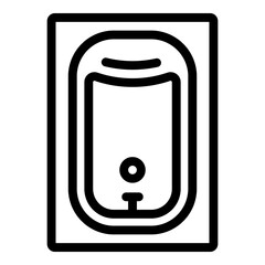 Rectangle bathtub icon. Outline rectangle bathtub vector icon for web design isolated on white background