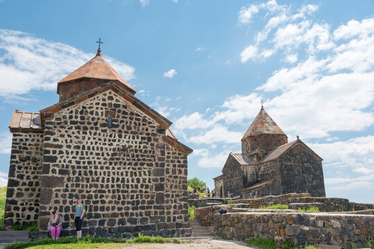 Sevanavank Monastery. a famous Historic site in Sevan, Gegharkunik, Armenia.