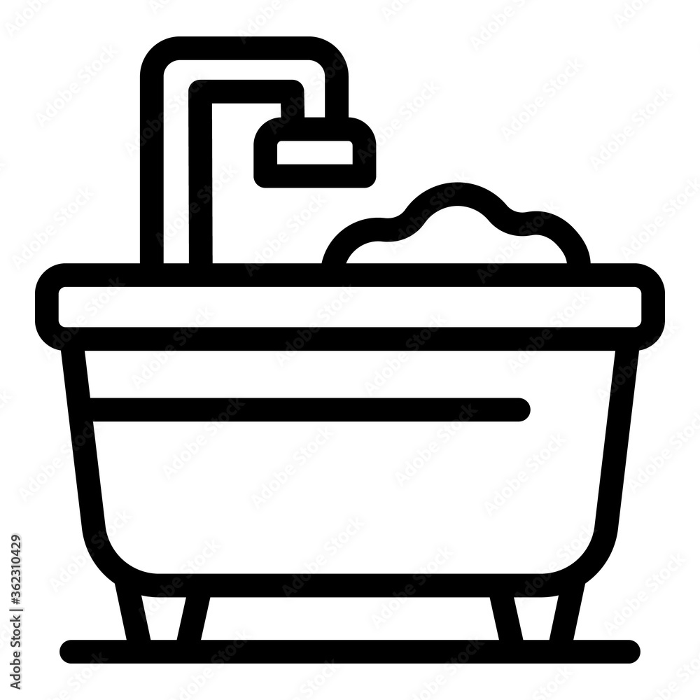 Poster soap bubble bath icon. outline soap bubble bath vector icon for web design isolated on white backgro