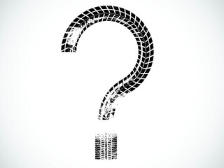 Grunge question mark . Vector .