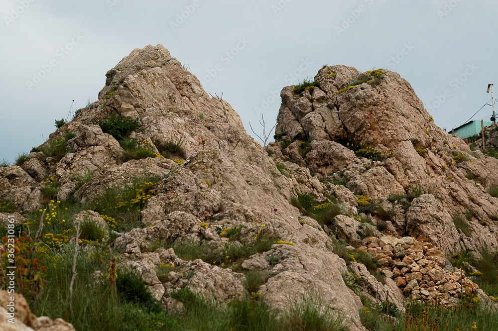 Wall mural rock in the mountains