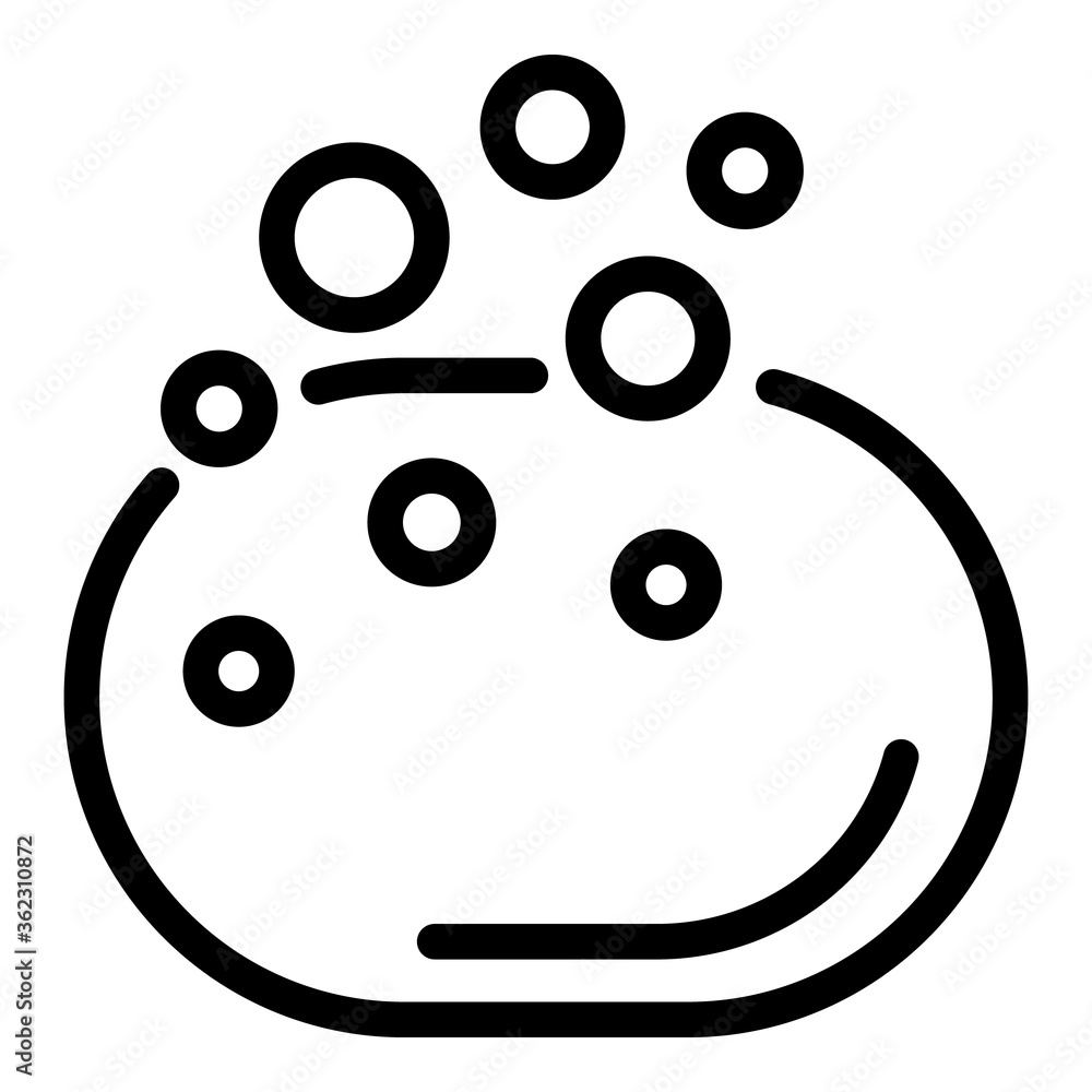 Poster cleaning soap icon. outline cleaning soap vector icon for web design isolated on white background