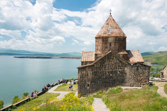 Sevanavank Monastery. a famous Historic site in Sevan, Gegharkunik, Armenia.