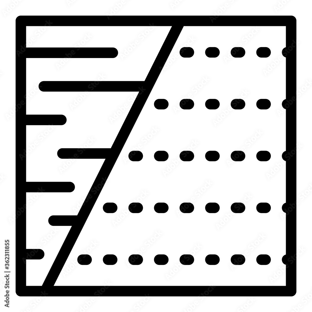 Poster soundproof foam icon. outline soundproof foam vector icon for web design isolated on white backgroun