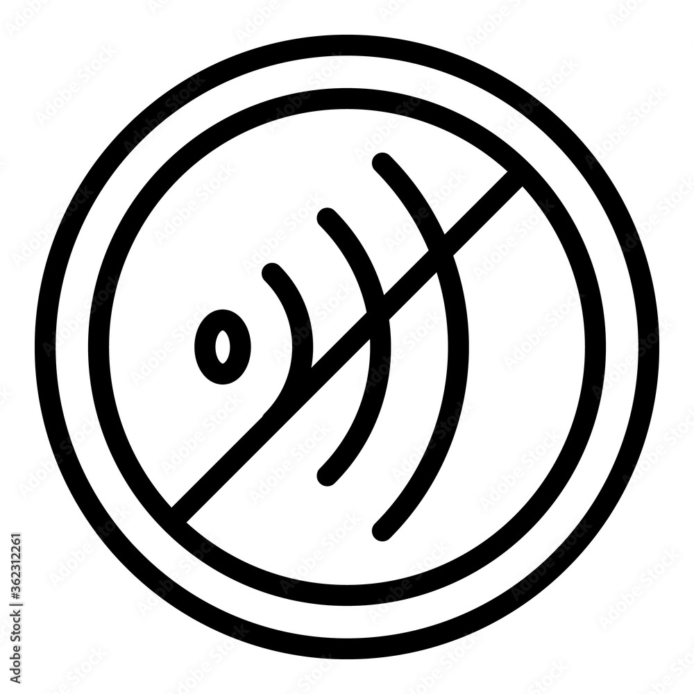 Poster mute sound icon. outline mute sound vector icon for web design isolated on white background