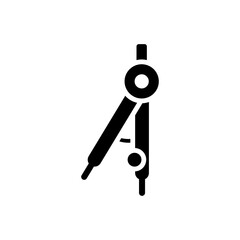 drawing compass icon vector symbol template