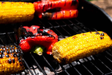 roasted grilled sweetcorn red pepper picnic summer party