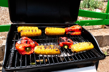 Barbecue Corn and Pepper Roasted Summer Party
