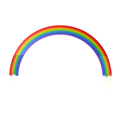 3d illustration of simple colorful rainbow