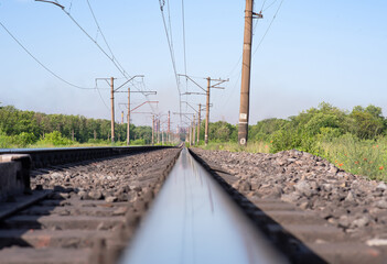 The railway line running to the plant.