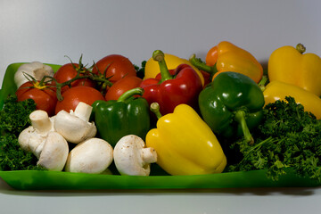 healthy food, red pepper, tomatoes, vitamins