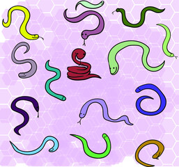 seamless pattern with snakes