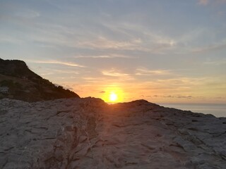 Sunset view from cliff