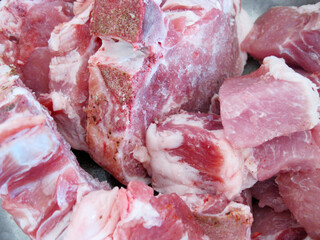 
raw frozen meat