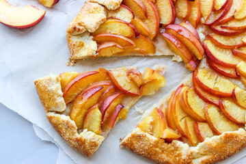 Galeta-summer dessert with nectarine