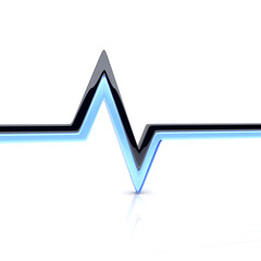 Illustration of pulse line (reanimation of business concept)