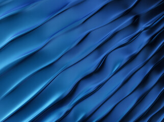 Trendy blue shiny metallic background with waves. Navy blue abstract metallic background template for business, presentation, packaging and website.