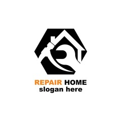 Home Repair Logo Template Design,
