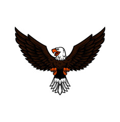 Fototapeta premium American eagle modern style illustration