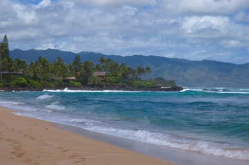 The beautiful sea of Oahu island