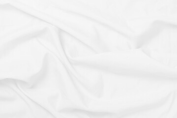 Fototapeta premium White cloth background soft wrinkled fabric patrem and surface. White colth soft background. White fabric wrinkles.