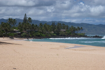 Fototapeta na wymiar The beautiful sea of Oahu island