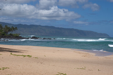 The beautiful sea of Oahu island