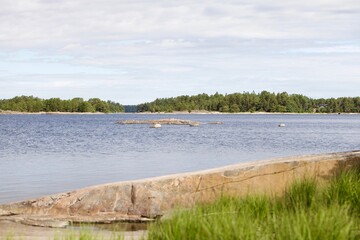 Beautiful calm sea in the gulf of Finland